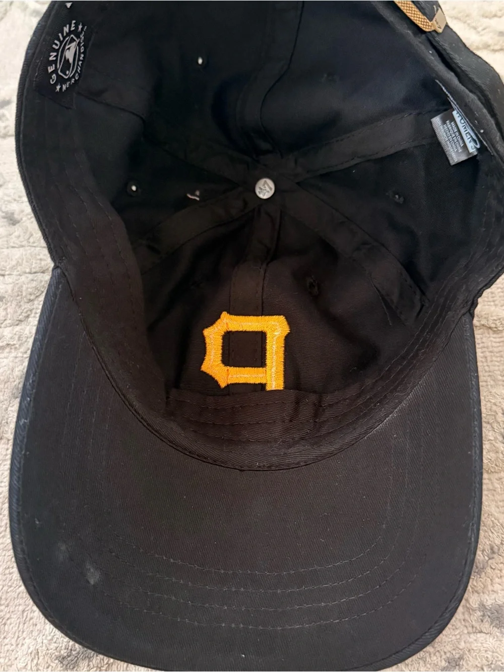 47 Brand Black Baseball Cap with Yellow 'P' Logo